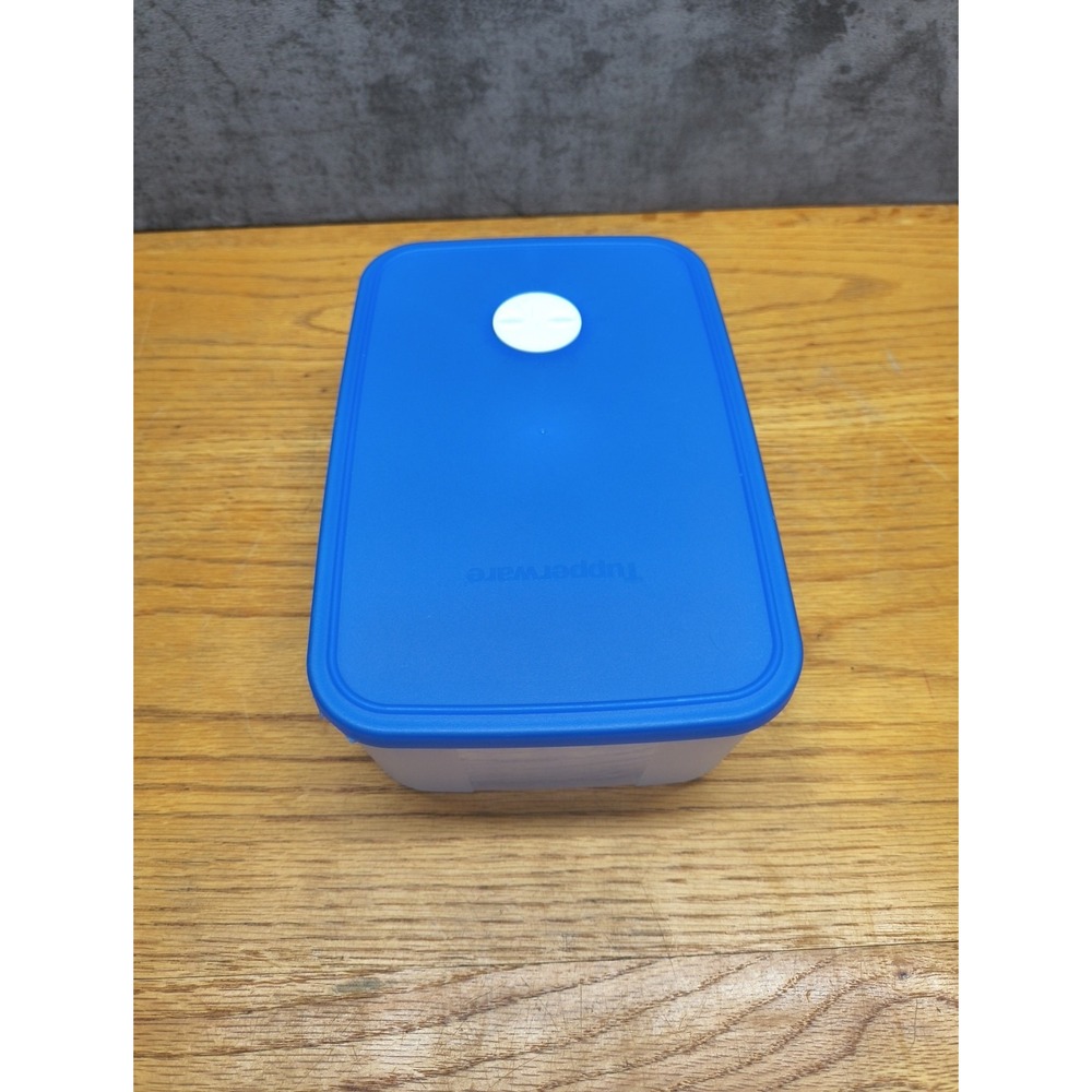 Tupperware Freeze Smart Freezesmart Containers Blue Date Dial 6 Cup #4166C